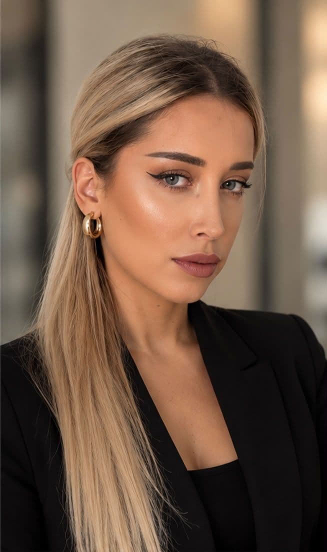 Laura Gostivari, founder of LG Creative Studio UK, in a black blazer